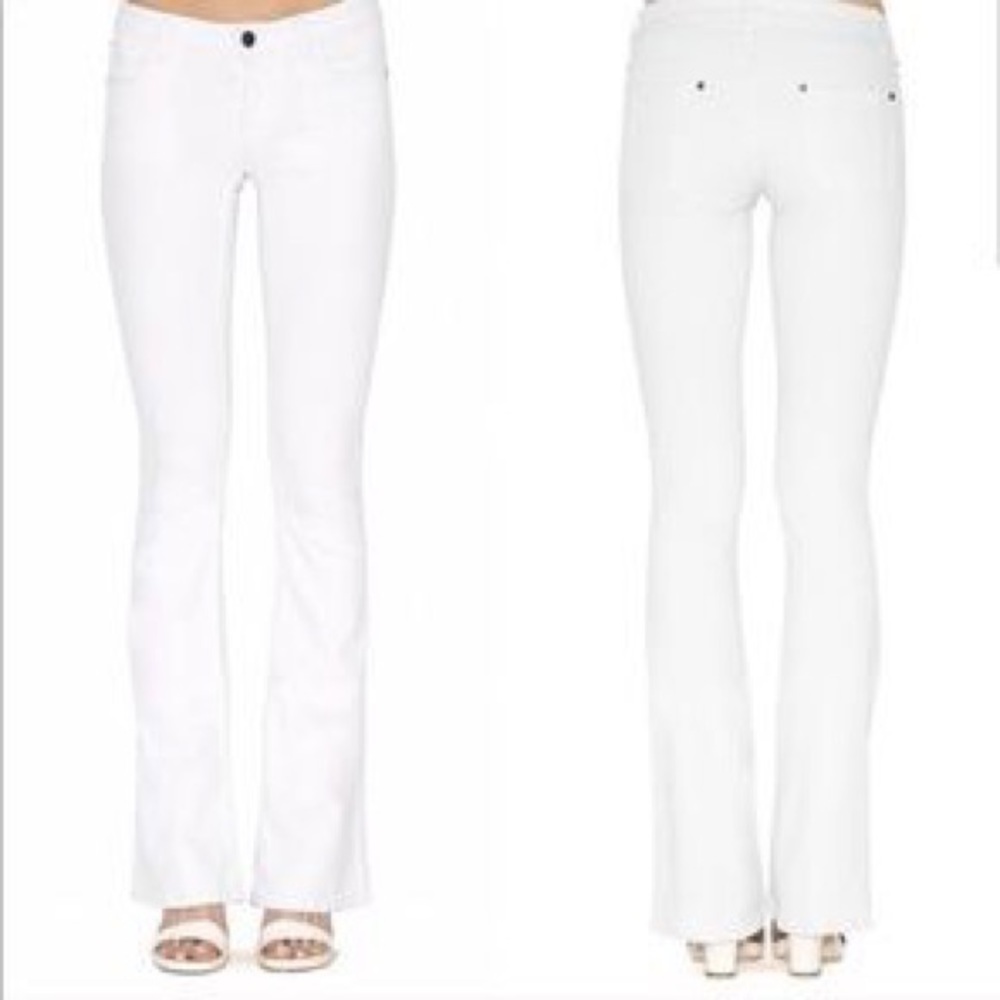 Alice + Olivia White Stacey Bell Jean
